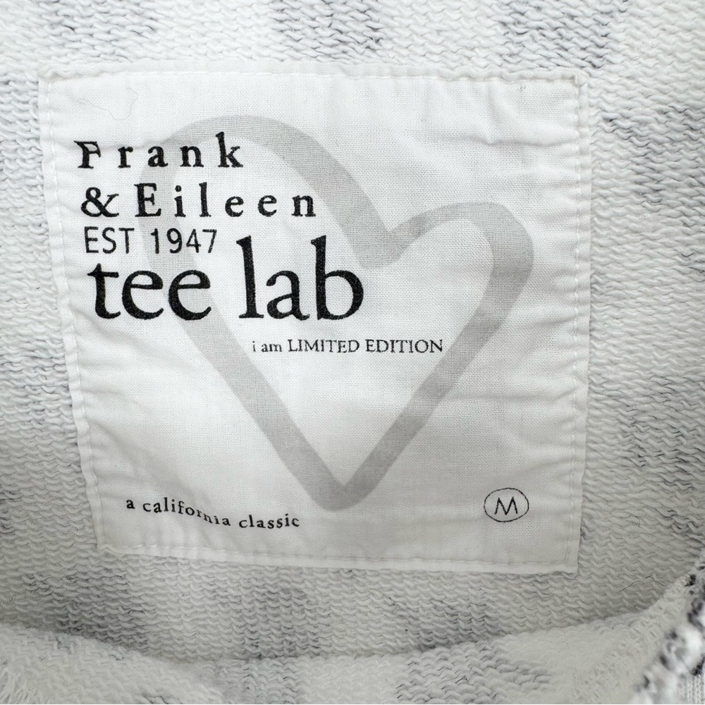 Frank & Eileen Tee Lab Hi Digital Print Sweatshirt Crew Neck White Size M Preppy - Picture 9 of 12